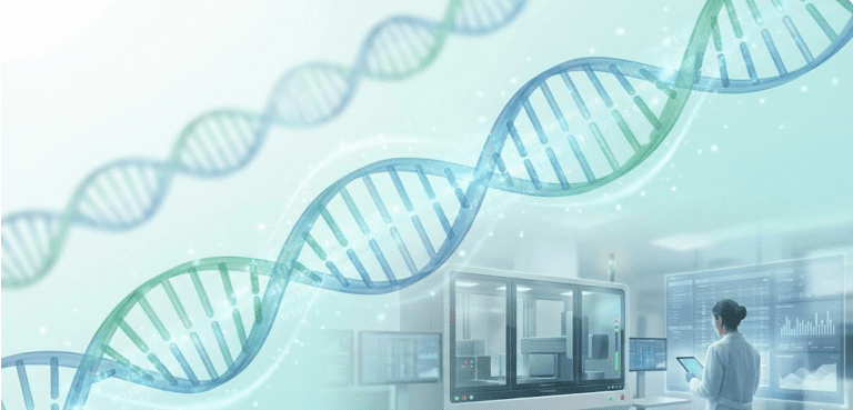 Featured image illustrating next generation sequencing technology and high-throughput DNA analysis in modern genomics.