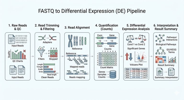 RNA-Seq Data Analysis Pipeline: From FASTQ Files to Differential Gene Expression