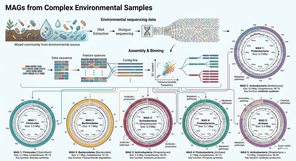 Metagenome assembled genomes reconstructed from environmental sequencing data